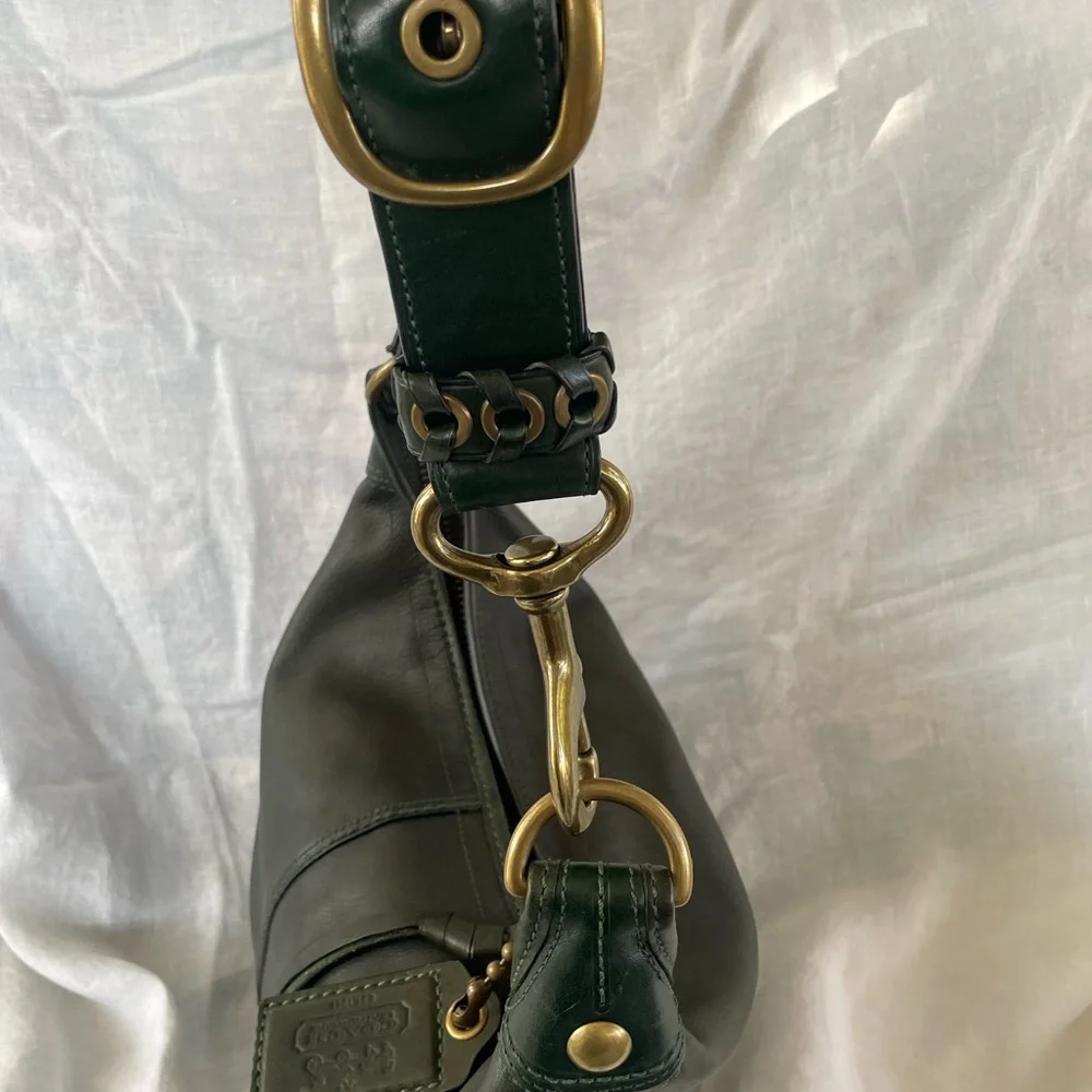 Coach XL 11423 Bleeker Tattersall Glass 💚 Green